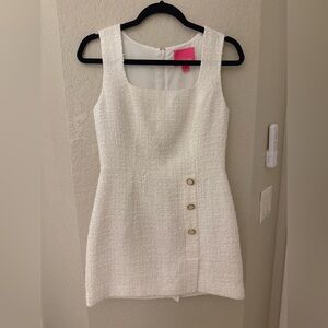 NWOT Lilly Pulitzer White Tweed Mini Skirted Romper